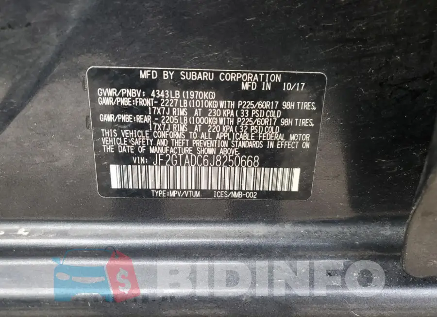 JF2GTADC6J8250668 Photo# 12
