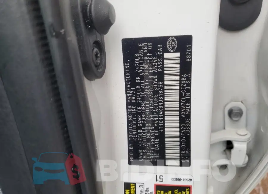 4T1C11AK8NU618758 Photo# 12