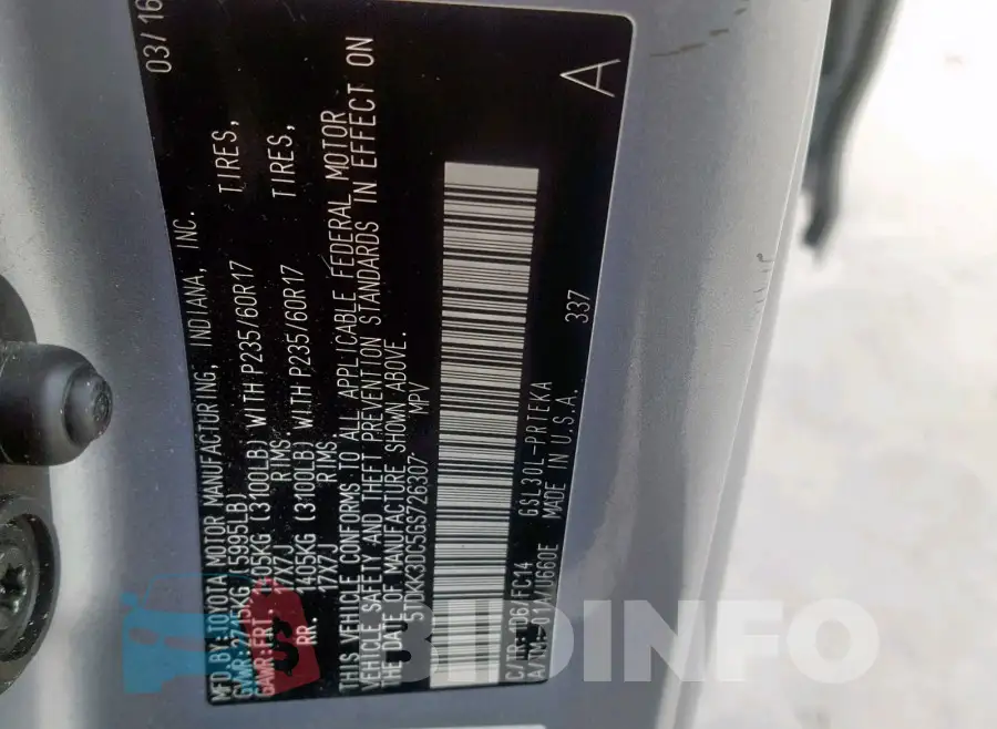 5TDKK3DC5GS726307 Photo# 10