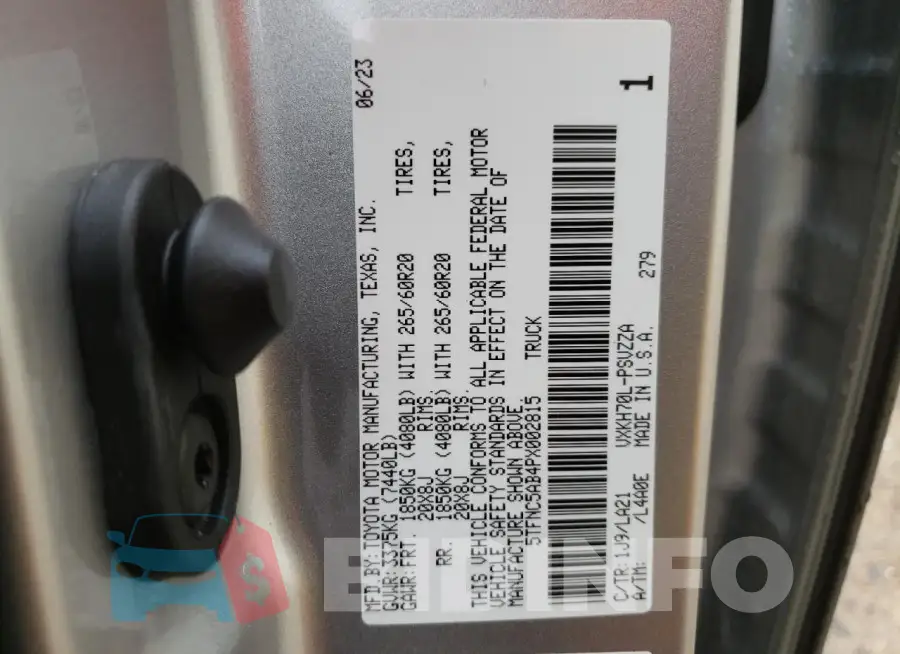 5TFNC5AB4PX002815 Photo# 12