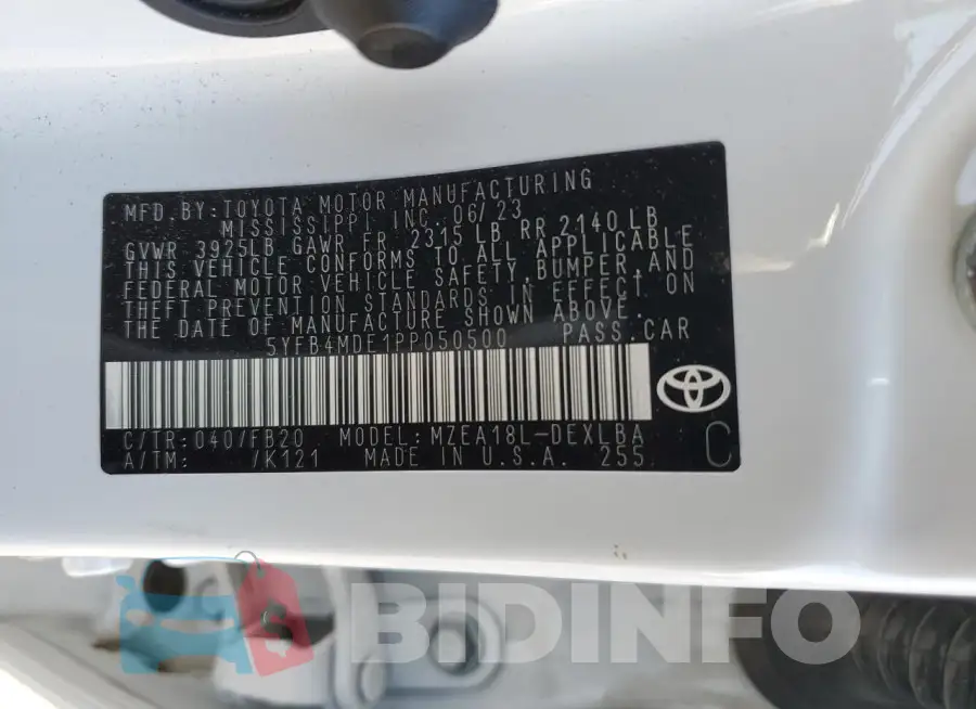 5YFB4MDE1PP050500 Photo# 13