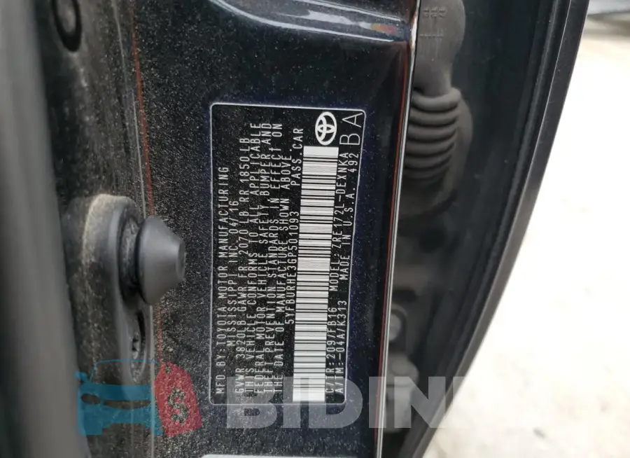 5YFBURHE3GP501093 Photo# 12