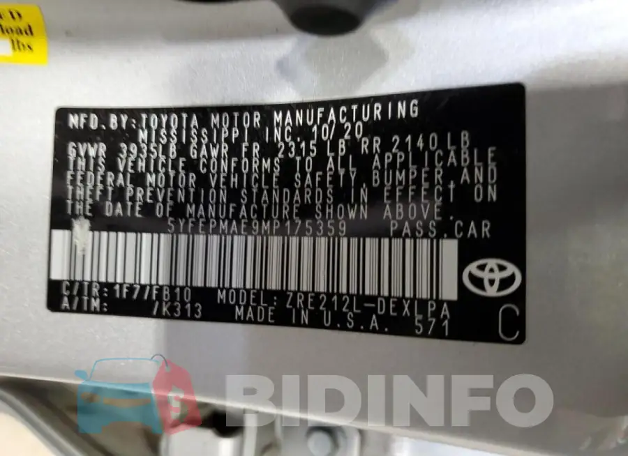 5YFEPMAE9MP175359 Photo# 12
