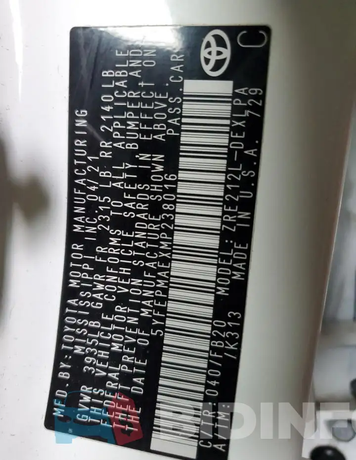 5YFEPMAEXMP238016 Photo# 12