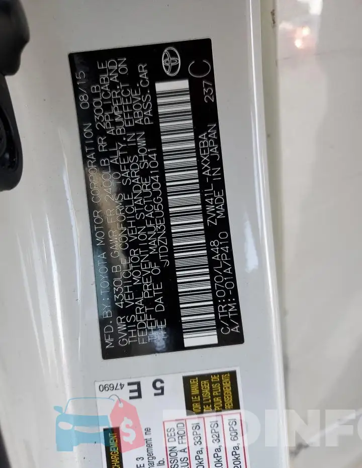 JTDZN3EU5GJ041041 Photo# 12