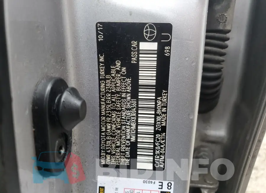 NMTKHMBX8JR043601 Photo# 12