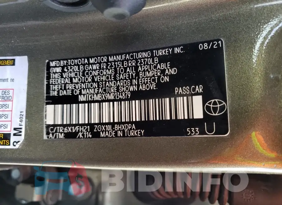 NMTKHMBX9MR134879 Photo# 13