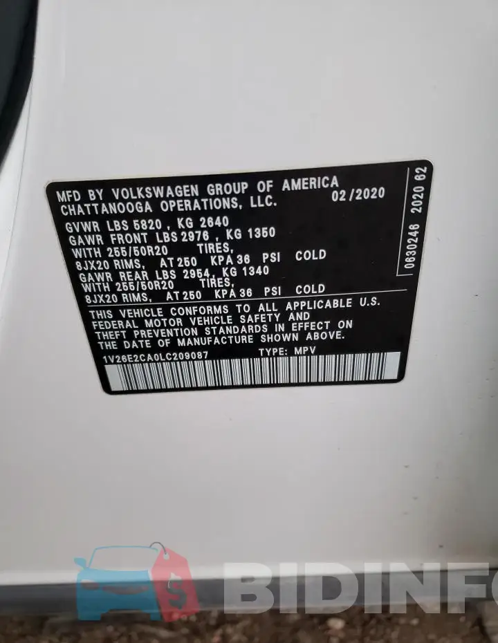 1V26E2CA0LC209087 Photo# 12