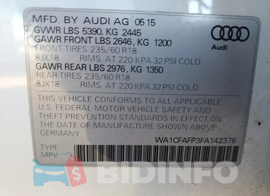 WA1CFAFP3FA142376 Photo# 14