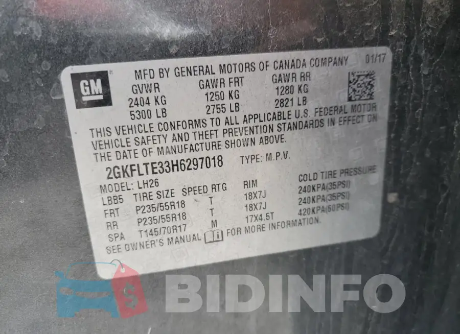 2GKFLTE33H6297018 Photo# 12