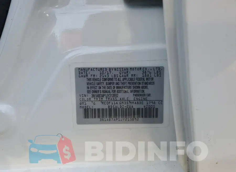 3N1AB7AP1JY213892 Photo# 13