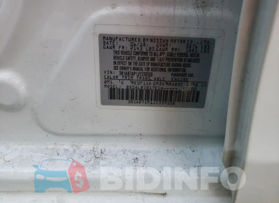 3N1AB7AP1JY339508 Photo# 12