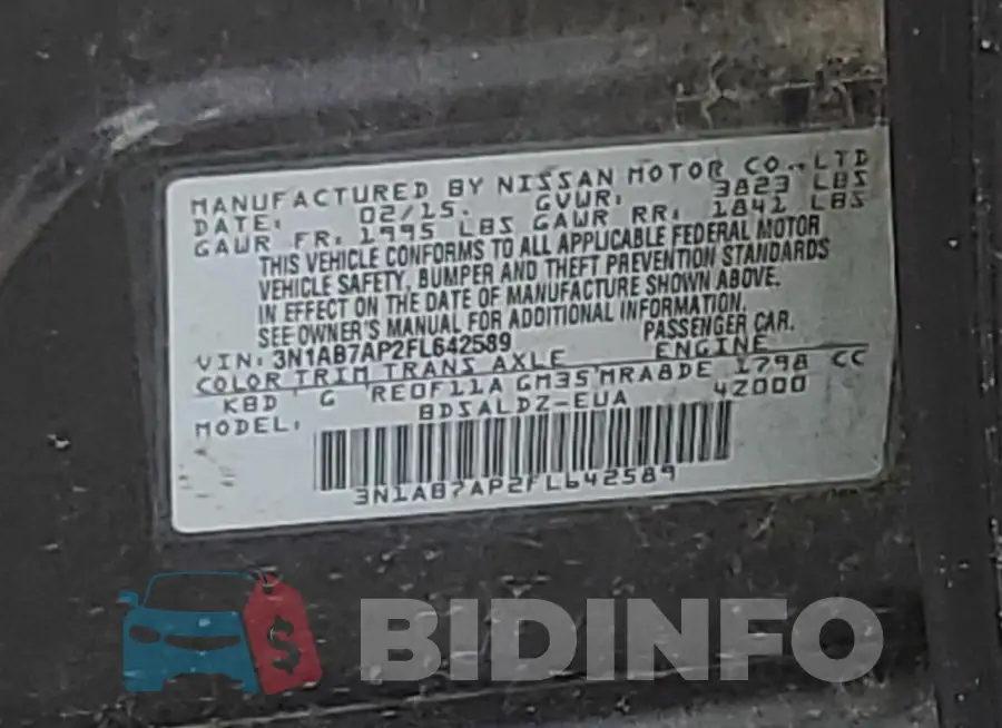 3N1AB7AP2FL642589 Photo# 12