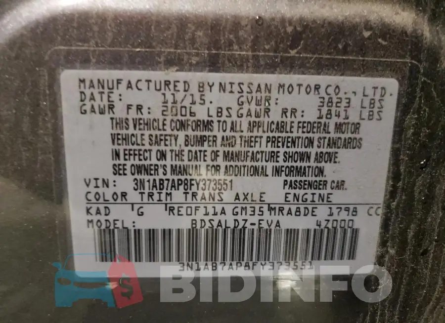 3N1AB7AP8FY373551 Photo# 12