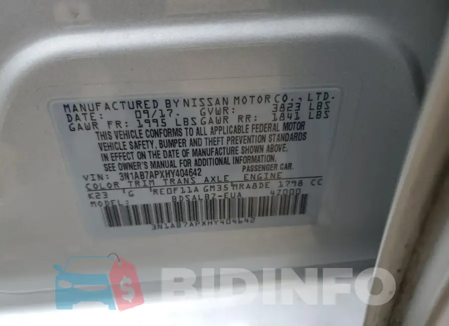3N1AB7APXHY404642 Photo# 12