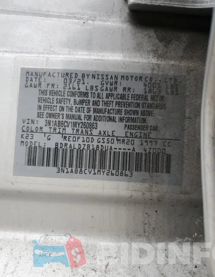 3N1AB8CV1MY260863 Photo# 12