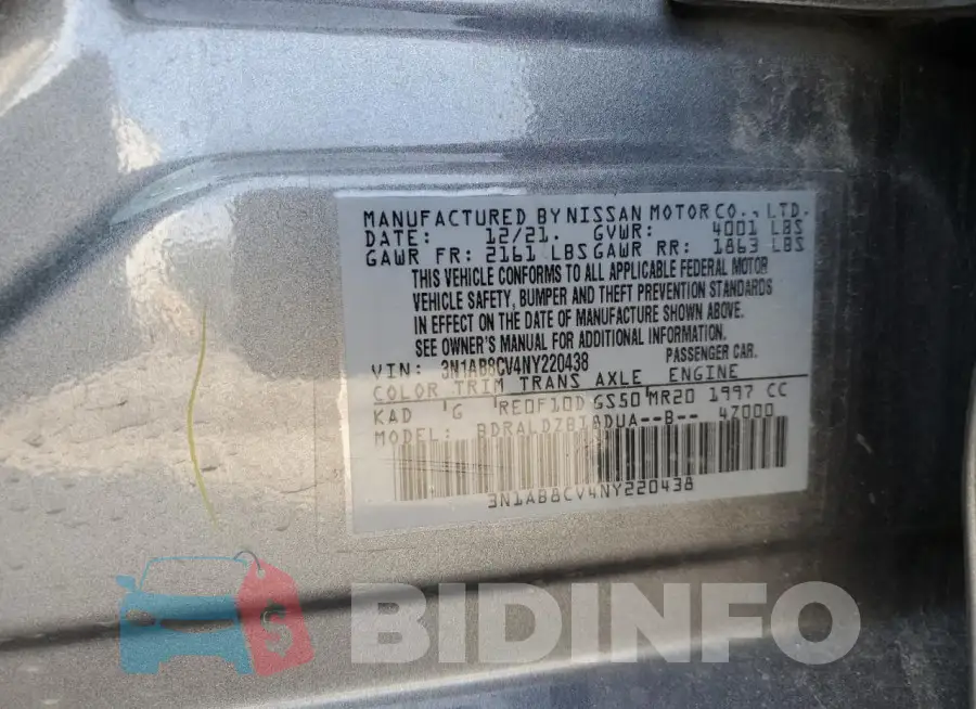 3N1AB8CV4NY220438 Photo# 12