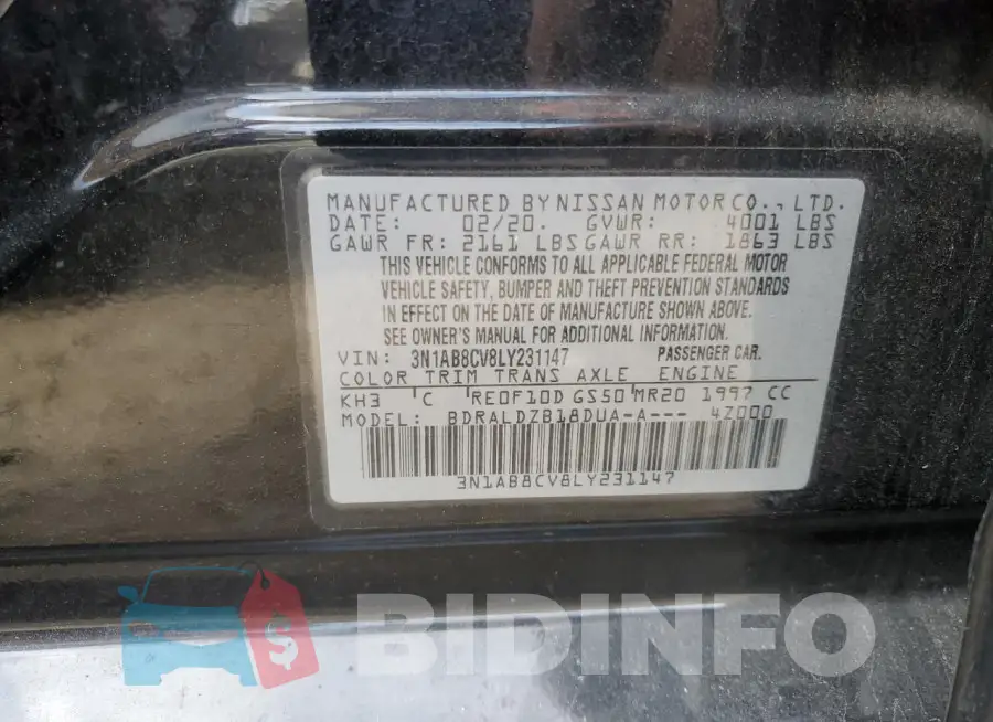 3N1AB8CV8LY231147 Photo# 13