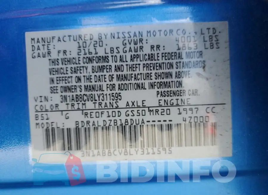 3N1AB8CV8LY311595 Photo# 12