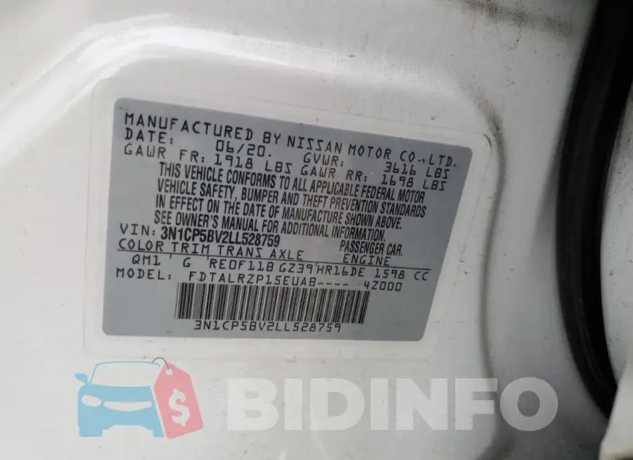 3N1CP5BV2LL528759 Photo# 12