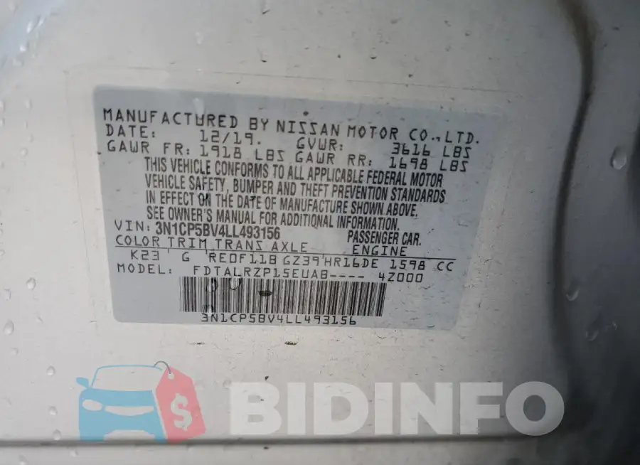 3N1CP5BV4LL493156 Photo# 12