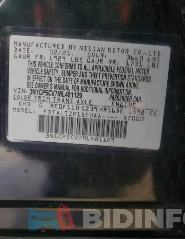 3N1CP5CV7ML481129 Photo# 12