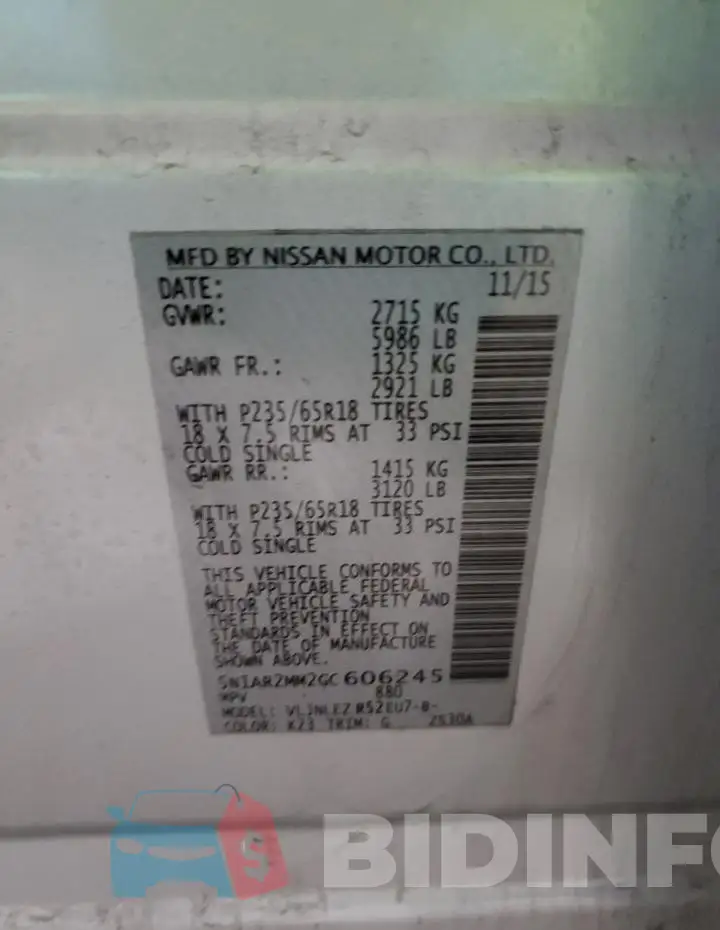 5N1AR2MM2GC606245 Photo# 14