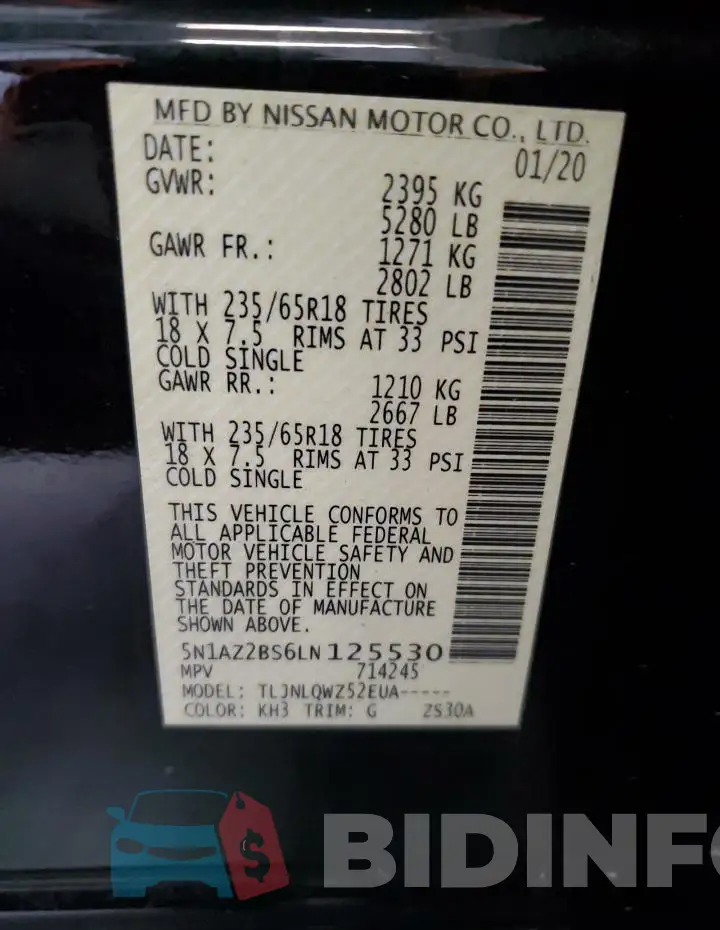 5N1AZ2BS6LN125530 Photo# 14