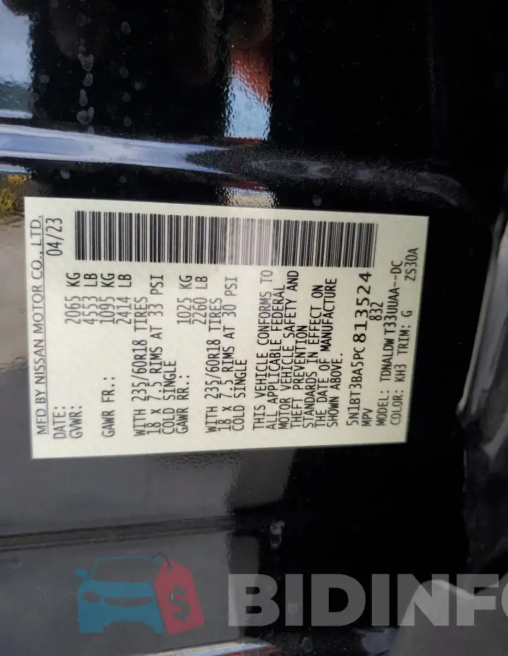 5N1BT3BA5PC813524 Photo# 13