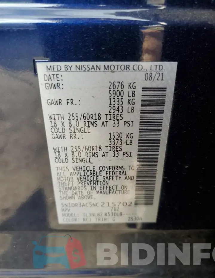 5N1DR3AC5NC215702 Photo# 13