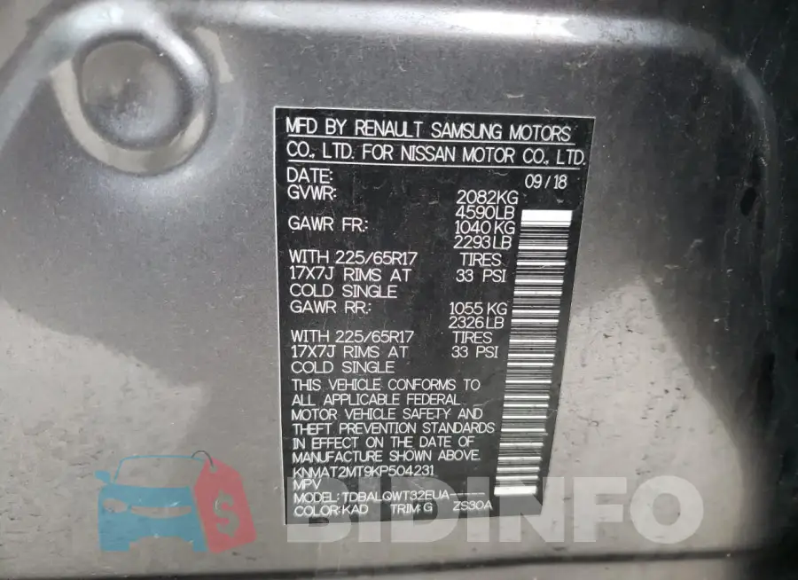 KNMAT2MT9KP504231 Photo# 12