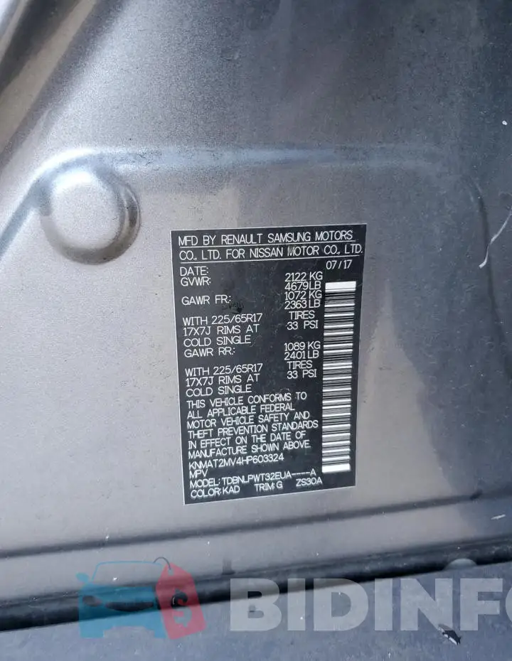 KNMAT2MV4HP603324 Photo# 12
