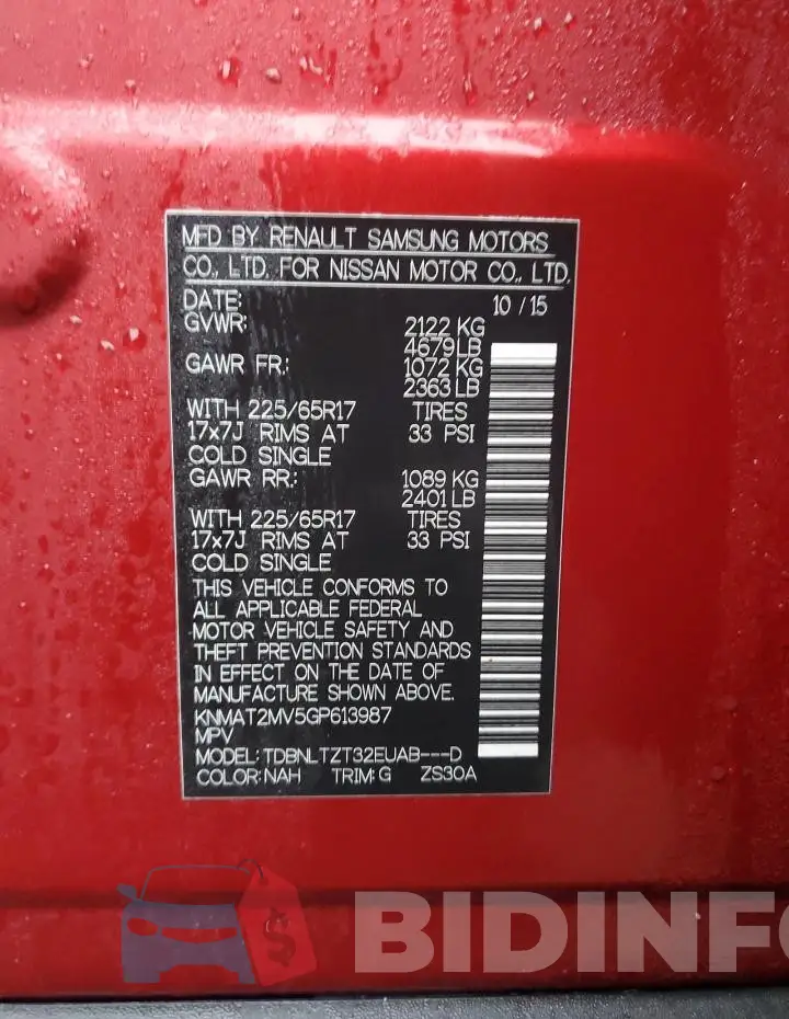 KNMAT2MV5GP613987 Photo# 12
