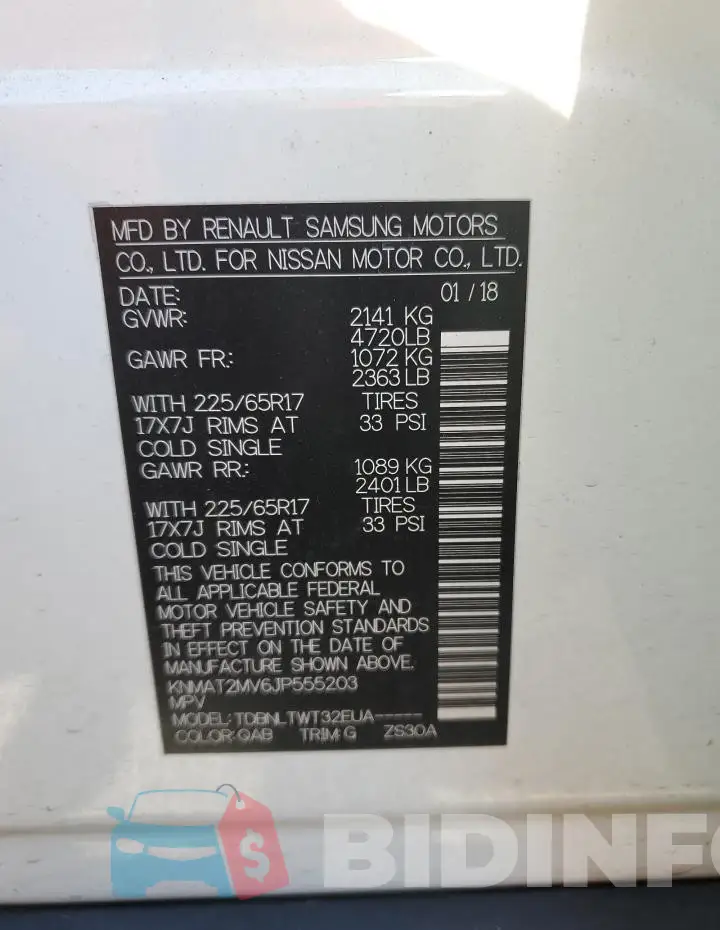 KNMAT2MV6JP555203 Photo# 13
