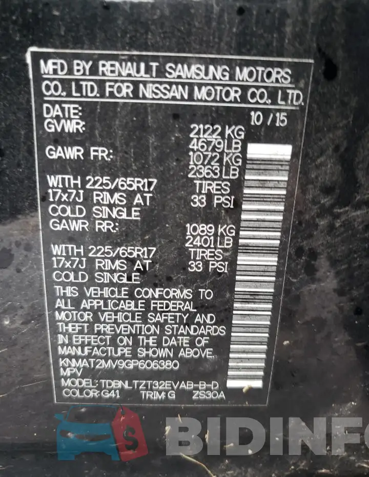 KNMAT2MV9GP606380 Photo# 12