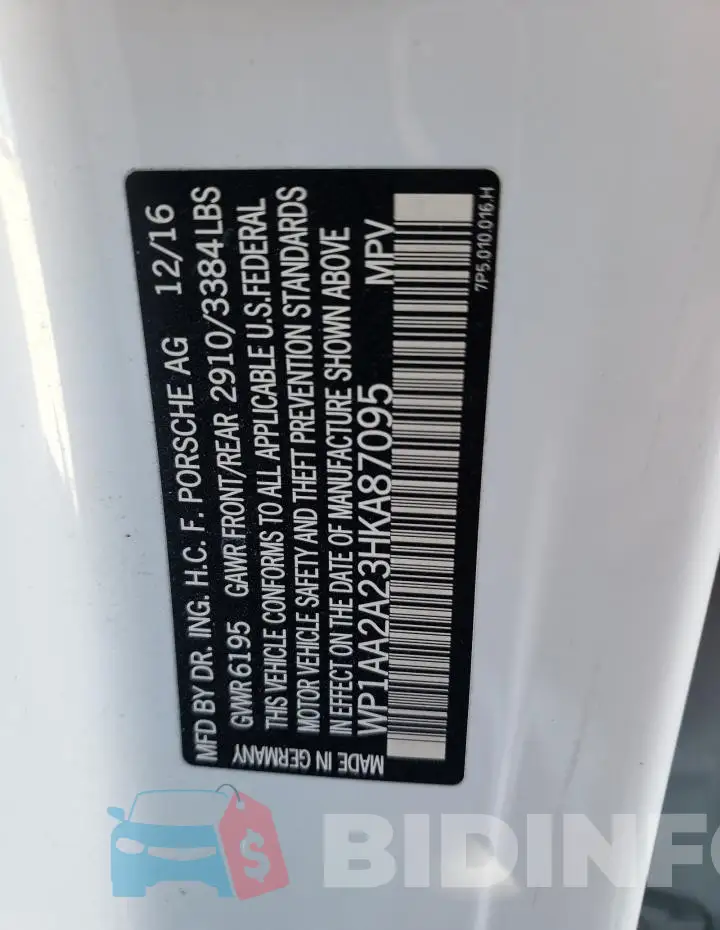 WP1AA2A23HKA87095 Photo# 13