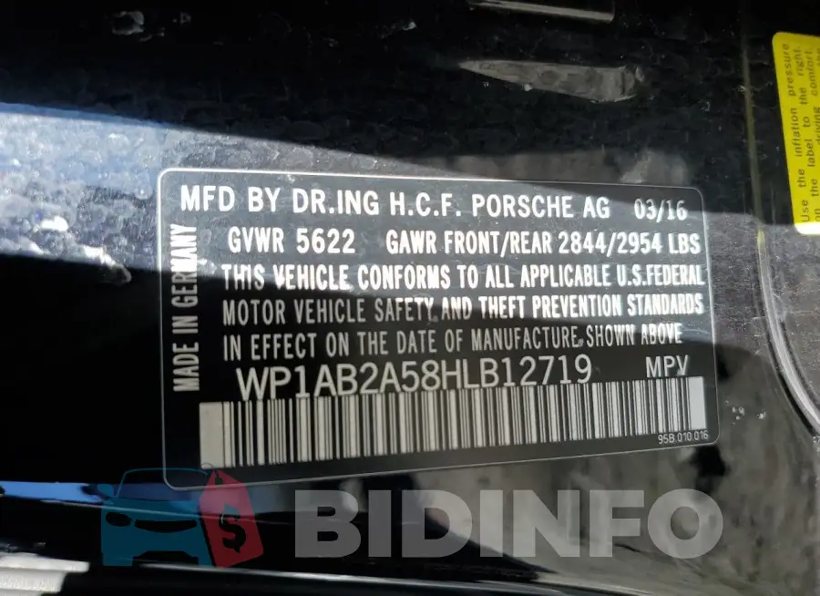 WP1AB2A58HLB12719 Photo# 12