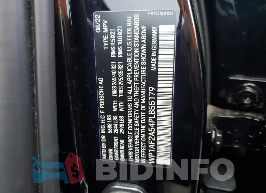 WP1AF2A54PLB55179 Photo# 13
