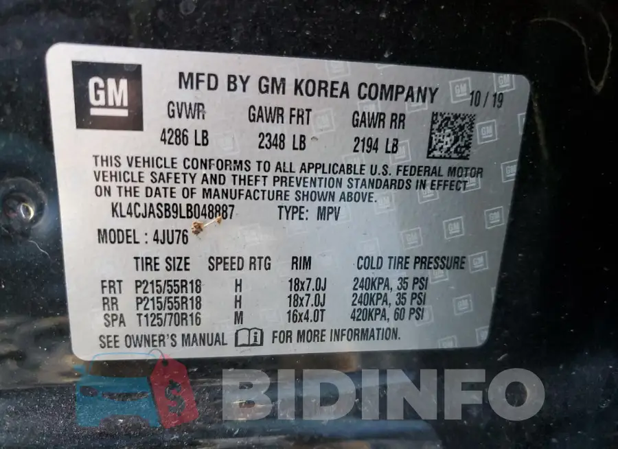 KL4CJASB9LB048887 Photo# 12