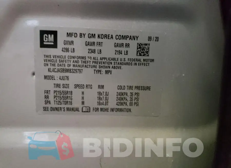KL4CJASB9MB329797 Photo# 13