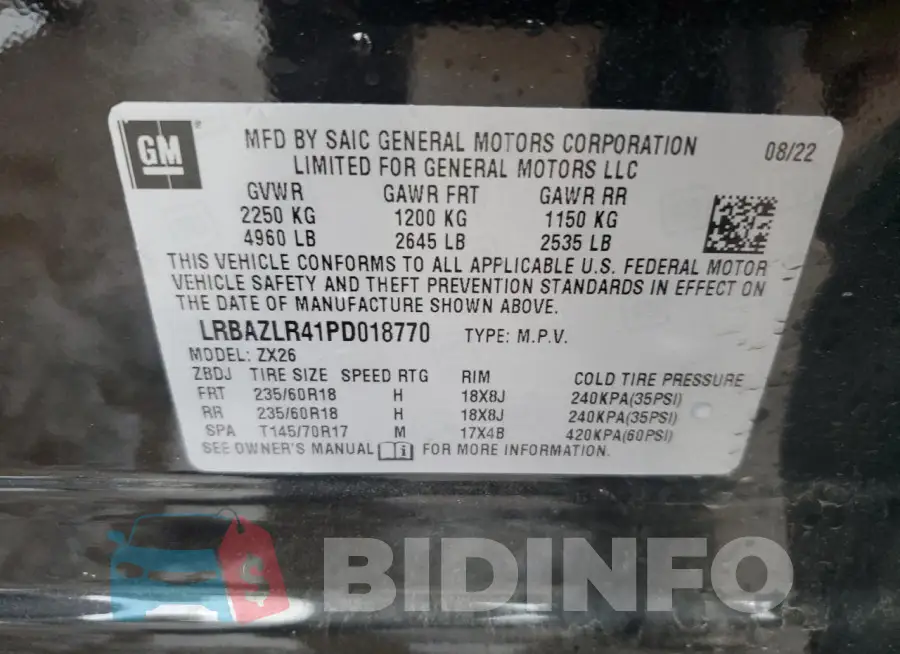 LRBAZLR41PD018770 Photo# 12