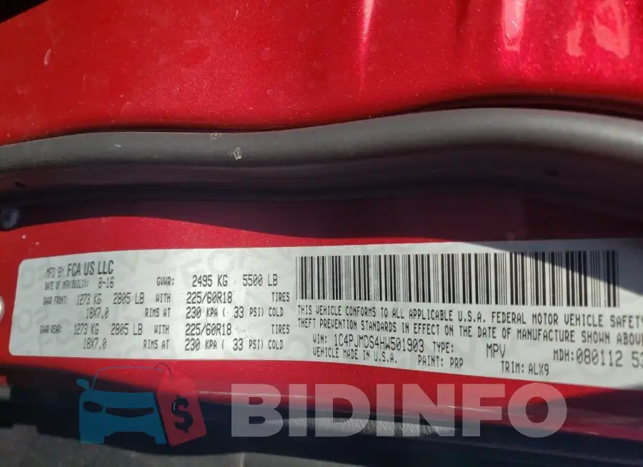 1C4PJMDS4HW501903 Photo# 12