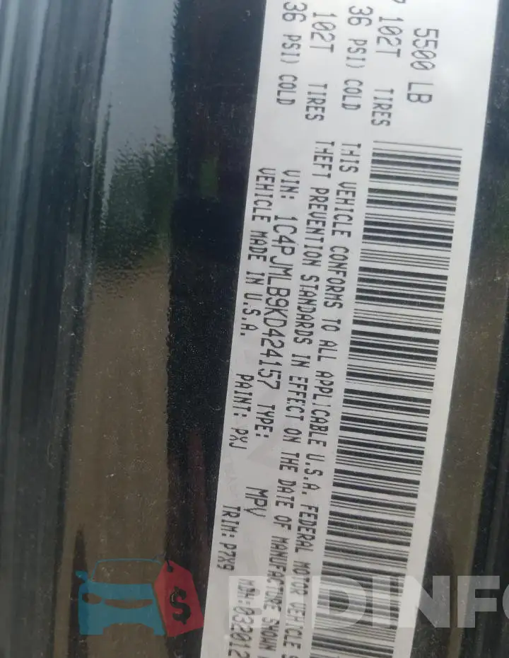 1C4PJMLB9KD424157 Photo# 14