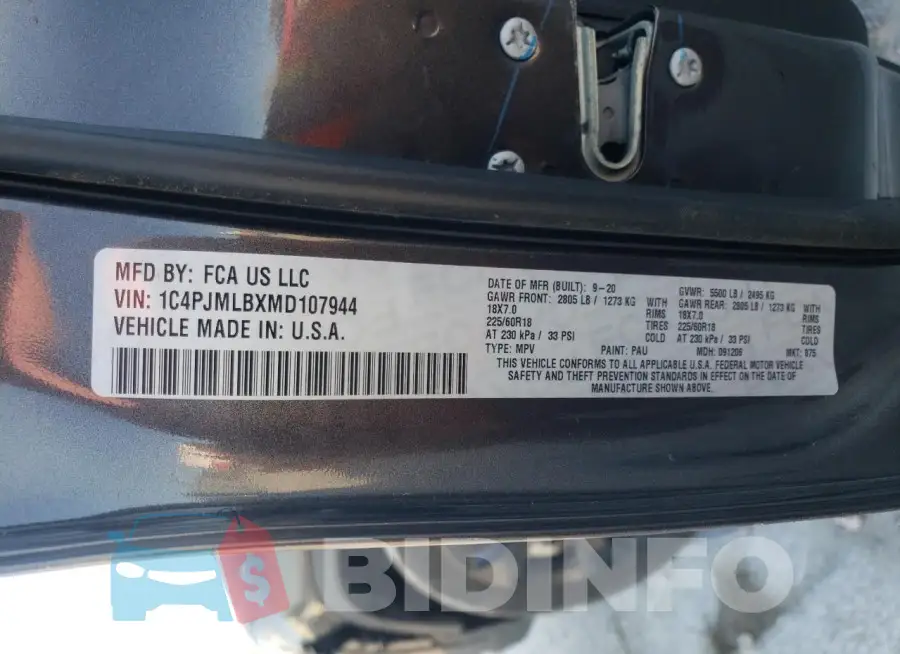 1C4PJMLBXMD107944 Photo# 13