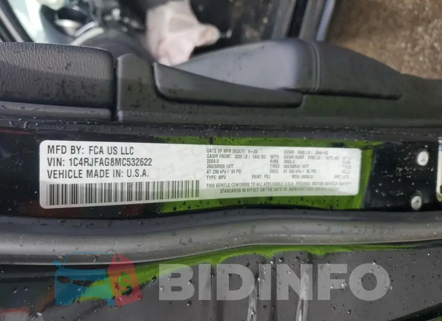 1C4RJFAG8MC532622 Photo# 13