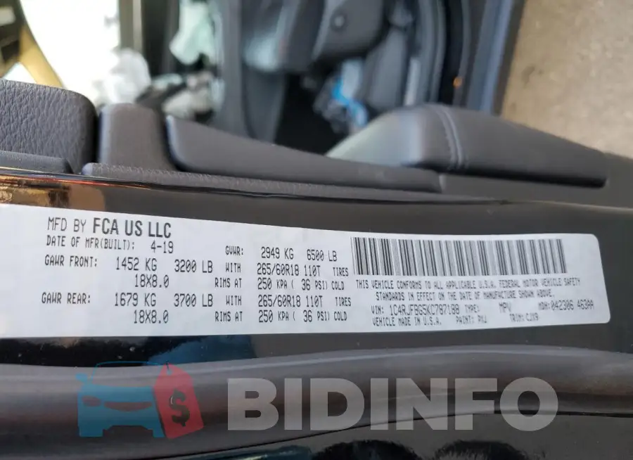1C4RJFBG5KC787188 Photo# 12