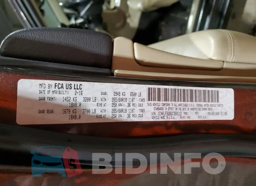 1C4RJFBG8GC360112 Photo# 12
