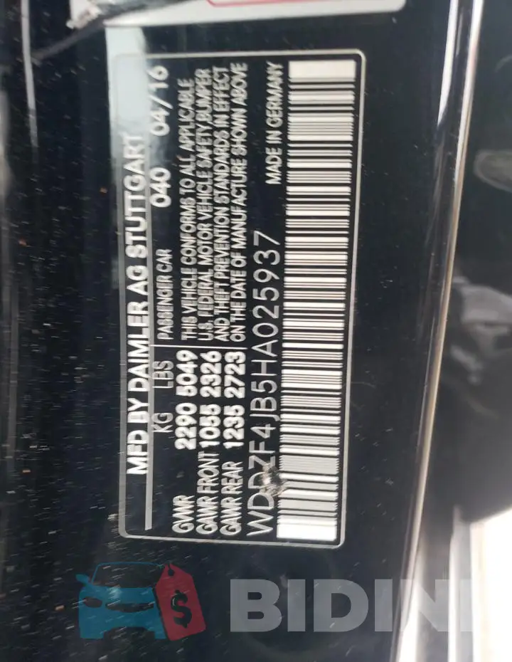 WDDZF4JB5HA025937 Photo# 12
