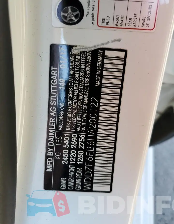 WDDZF6EB6HA200122 Photo# 12