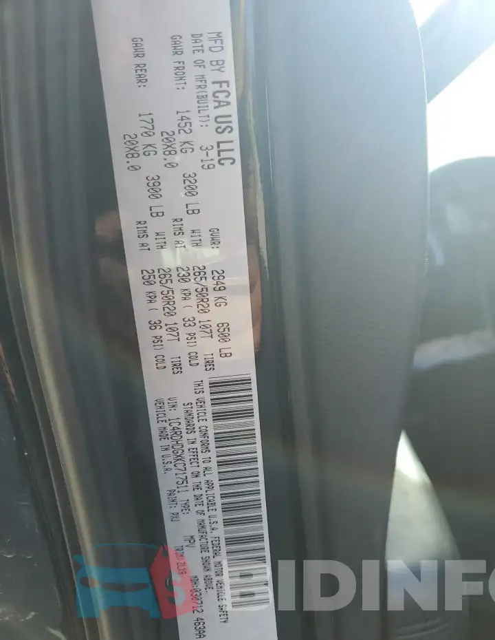 1C4RDHDGXKC717511 Photo# 13